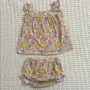Carter's Yellow and Pink Floral Diaper Cover Set